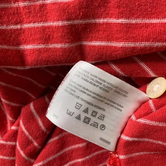 Brooks‎ Brother 346 Mens Polo Shirt Size XL Red/White Striped Short Sleeves - Picture 10 of 11